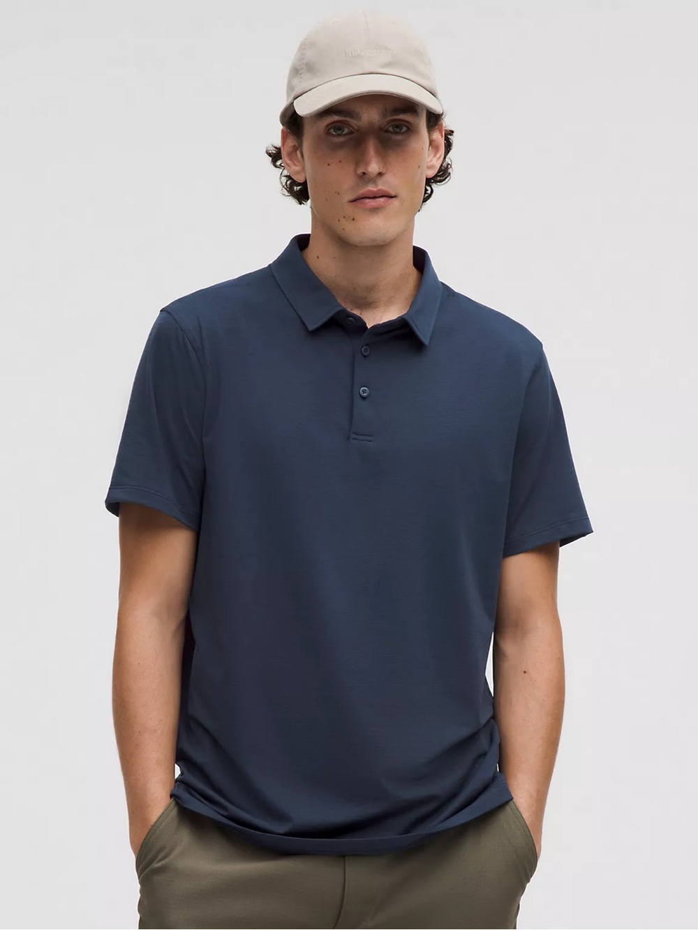 Lululemon Evolution Men's Navy Short-Sleeve Polo Shirt